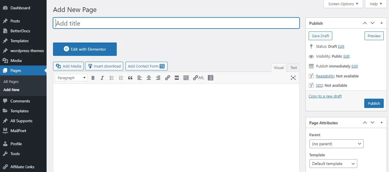 wordpress-blog-interface