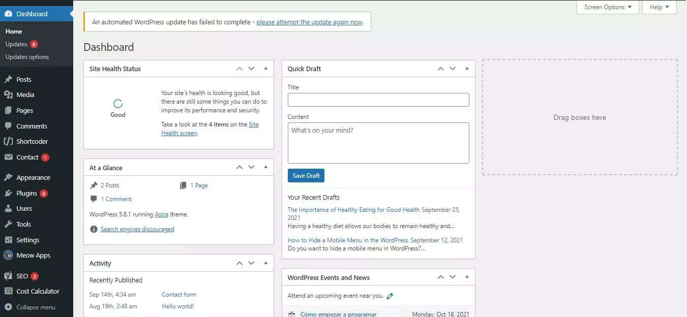 wordpress-latest-admin-dashboard-look