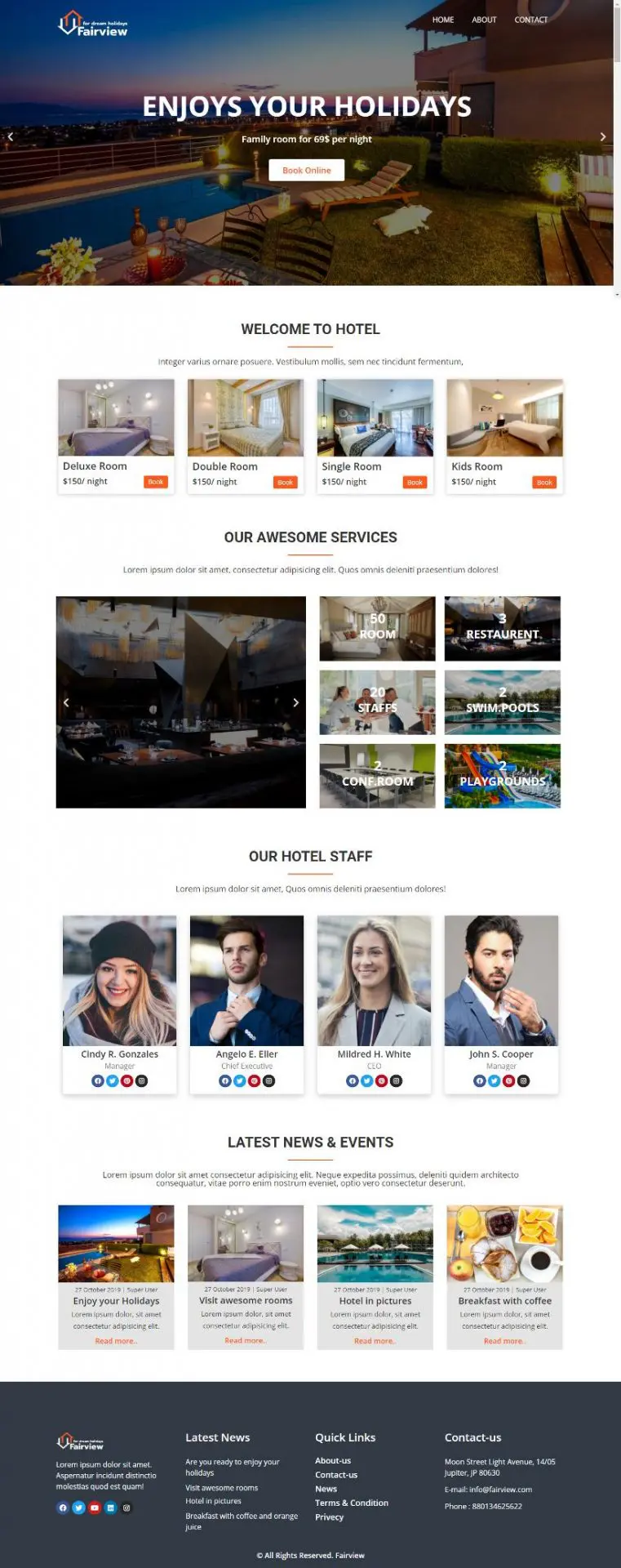 fairview-hotel-resort-website-template