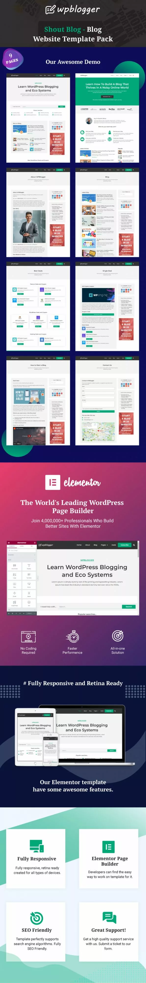 WPBlogger-Blog-Website-Template-Pack