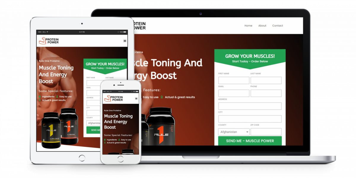 protin-power-amazon-product-landing-page-template