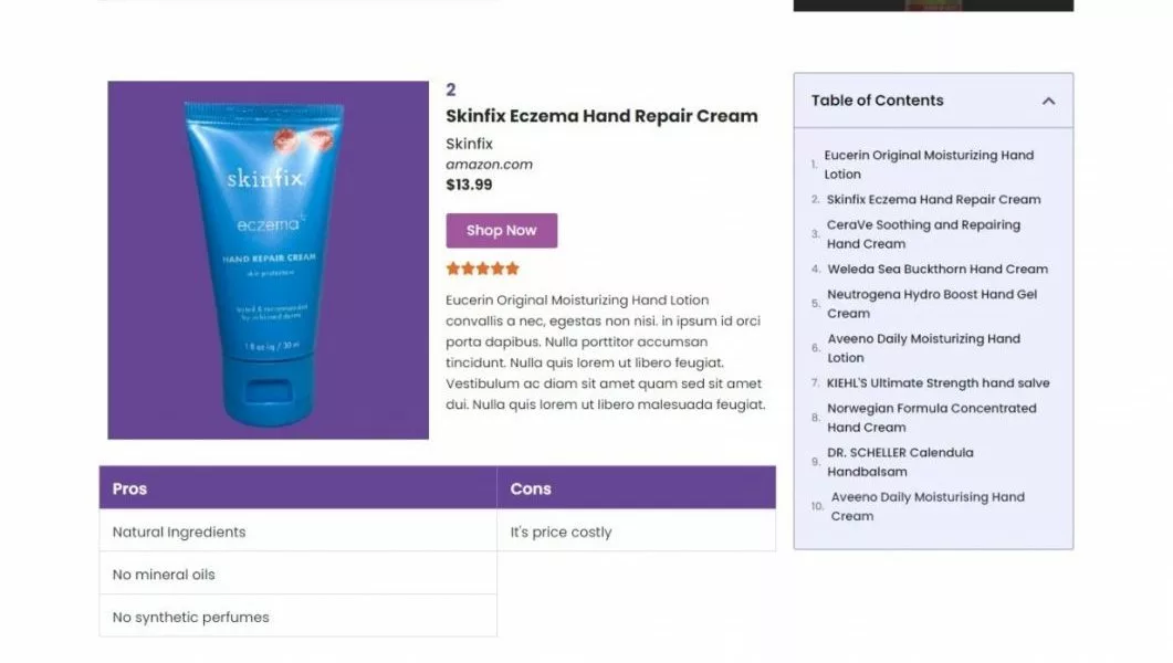 beauty-salon-amazon-product-review-page-template