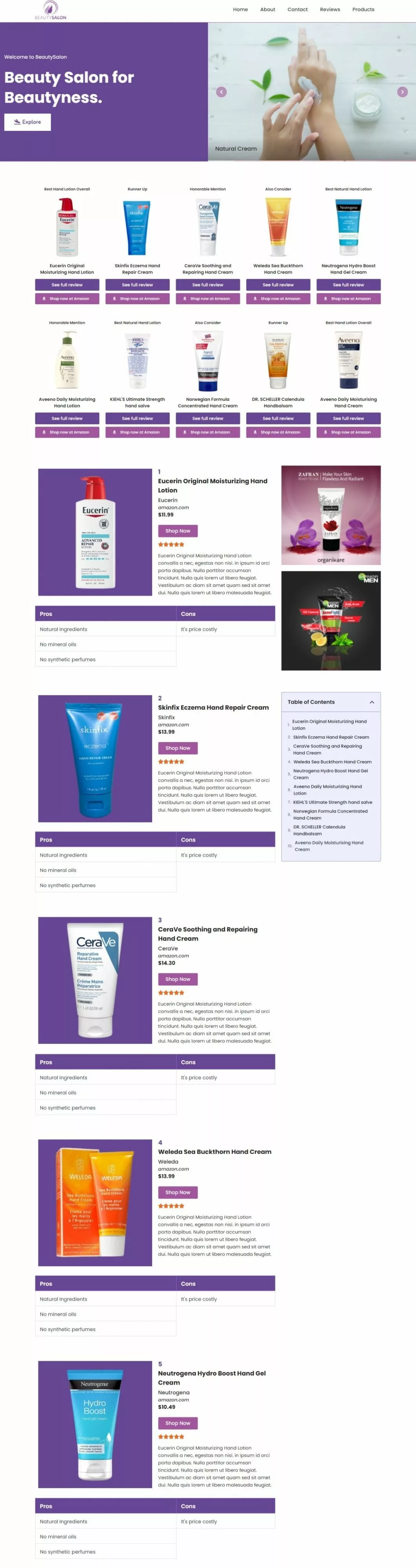 beauty-salon-amazon-product-review-page-template