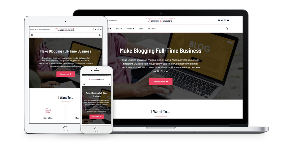 Career Blogger - Blog Website Template Pack