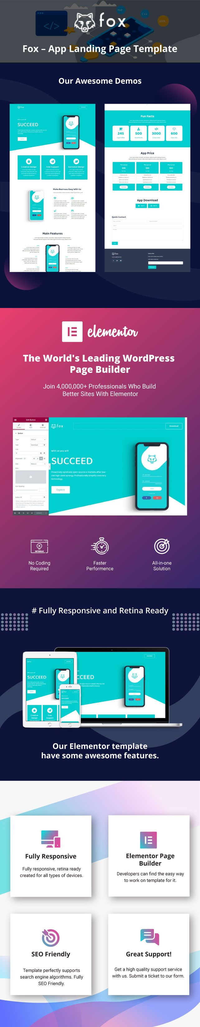 fox-app-landing-page-template