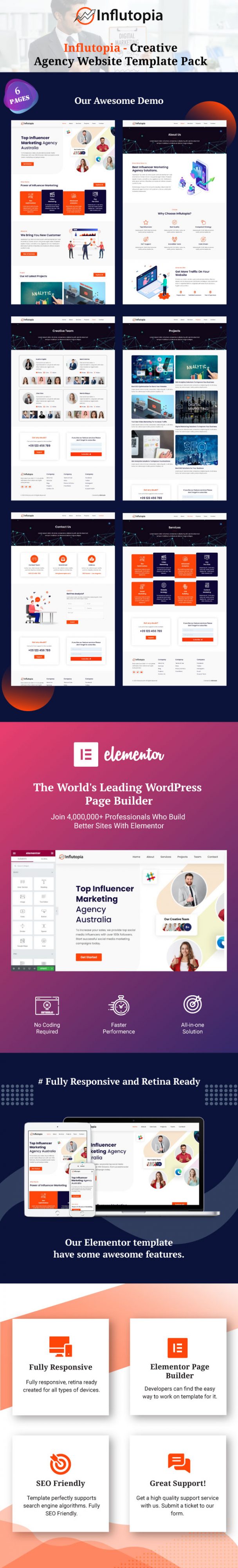 influtopia-creative-agency-website-template-pack