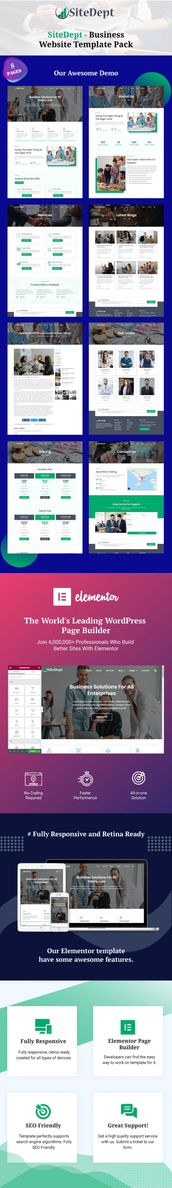 SiteDept-Business-Website-Template-Pack