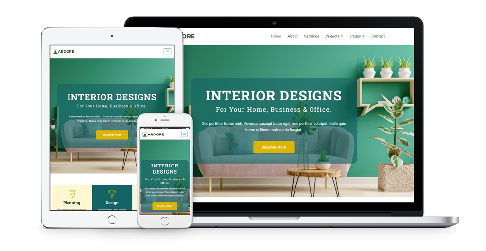 Ardore-Interior & Architecture Website Template Pack