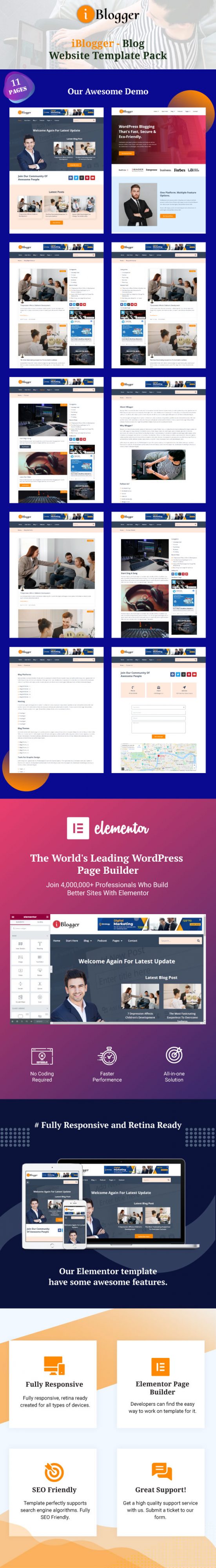 iBlogger-Blog-Website-Template-Pack