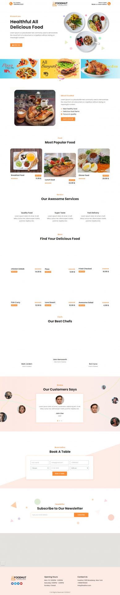 foodhut-restaurant-website-template