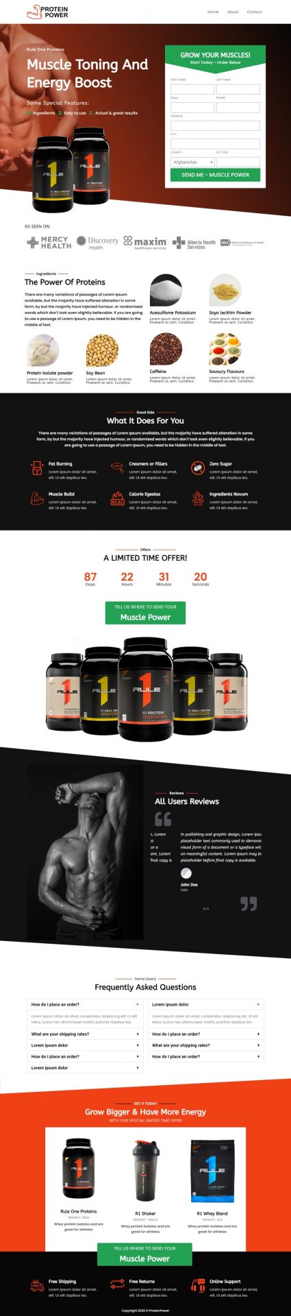 amazon landing page template