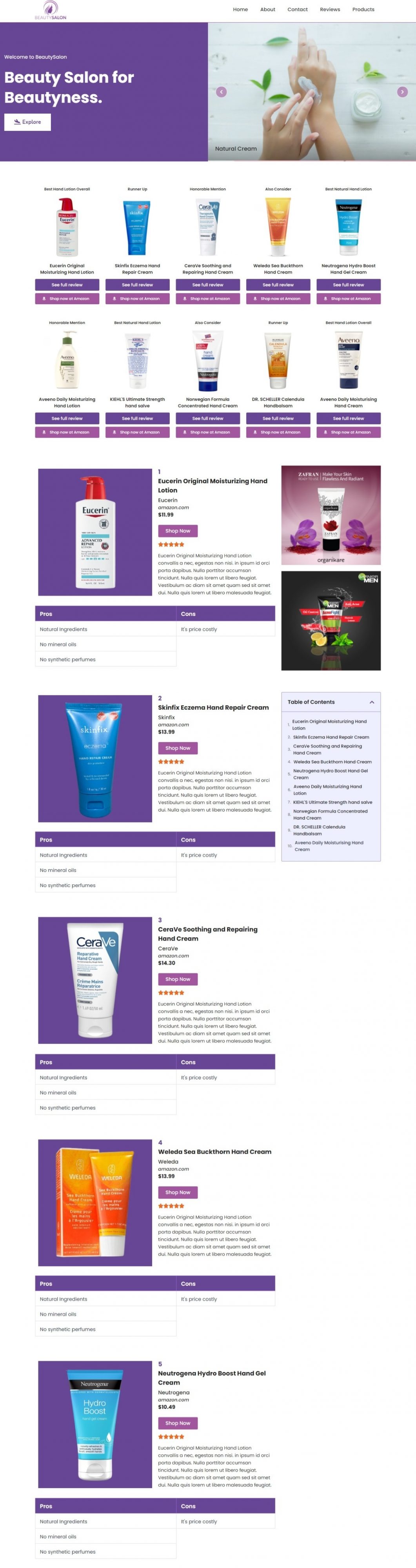 beauty-salon-amazon-product-review-page-template