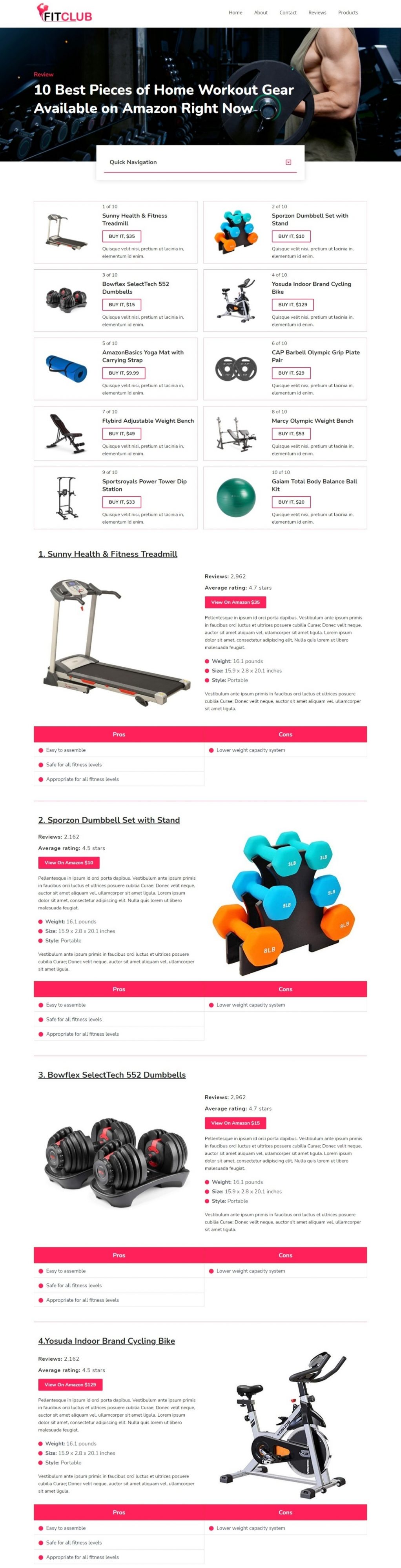 fitclub-amazon-product-review-page-template