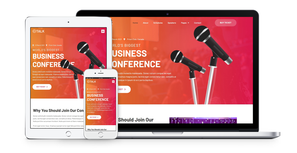 etalk-event-conference-website-template-pack