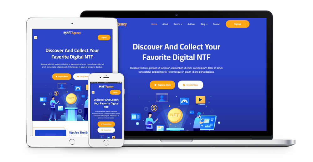 nftagency-nft-marketplace-website-template-pack