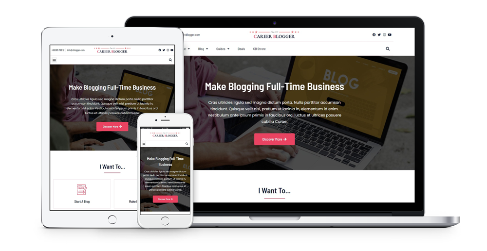 Career Blogger - Blog Website Template Pack